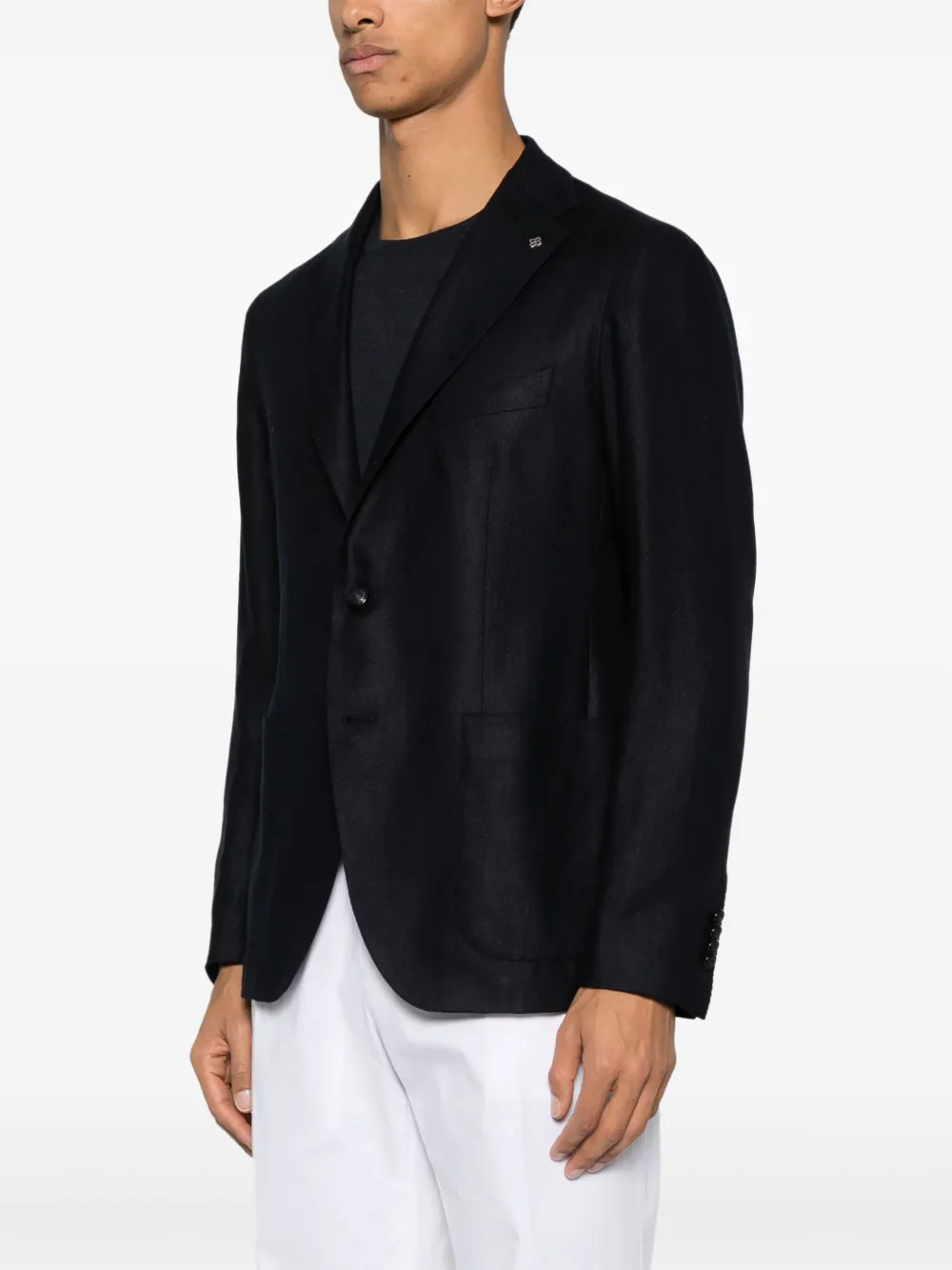 Tagliatore Zijden blazer Blauw