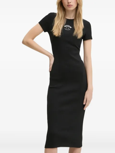 MOSCHINO JEANS logo-detail ribbed dress