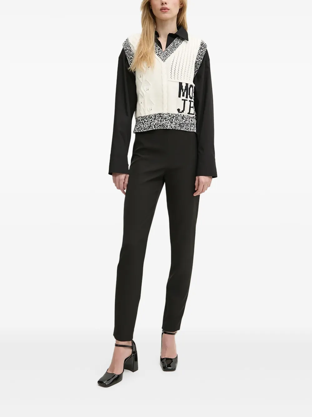 MOSCHINO JEANS split-hem pants | Black | Image 1