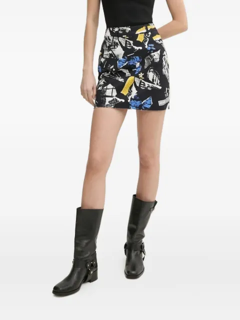 MOSCHINO JEANS printed mini skirt