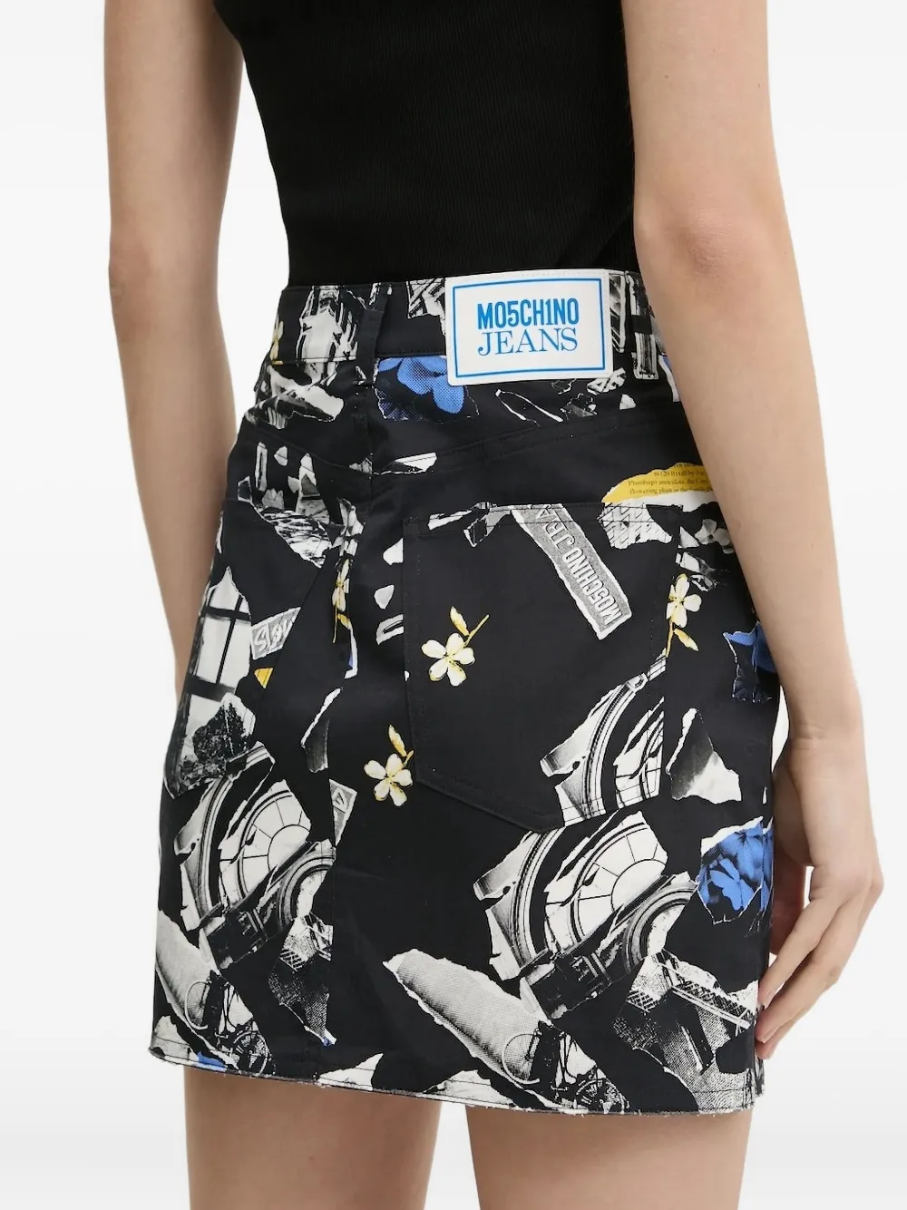 MOSCHINO JEANS Mini-rok met print Zwart