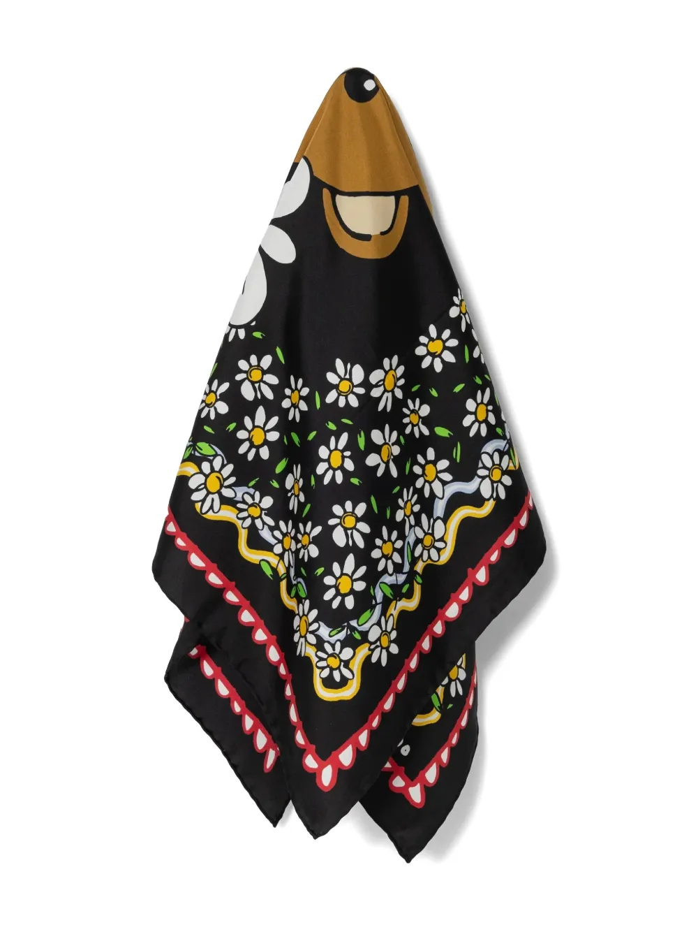 Moschino Sjaal met beerprint Zwart