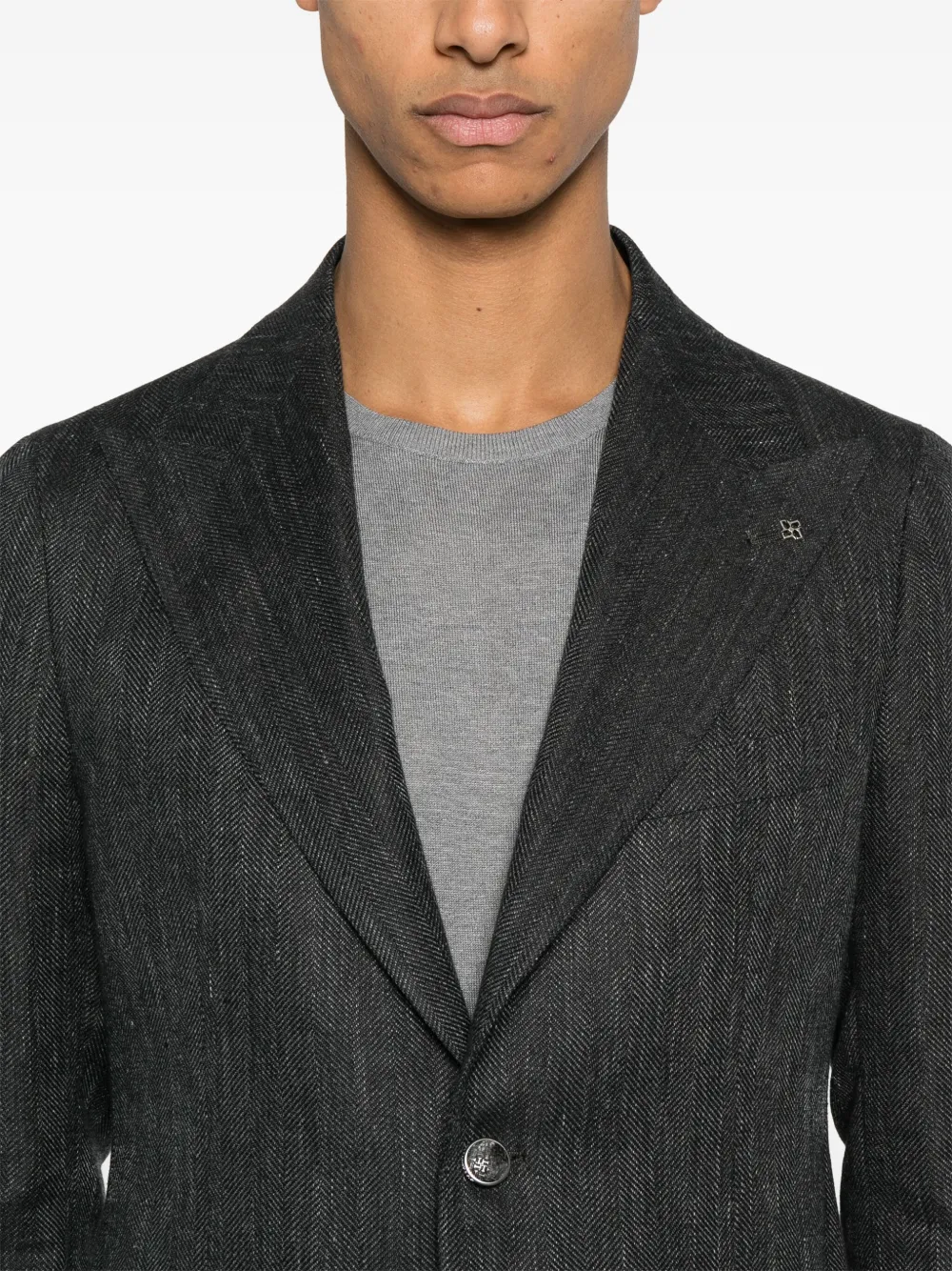 Tagliatore Blazer met broche Grijs