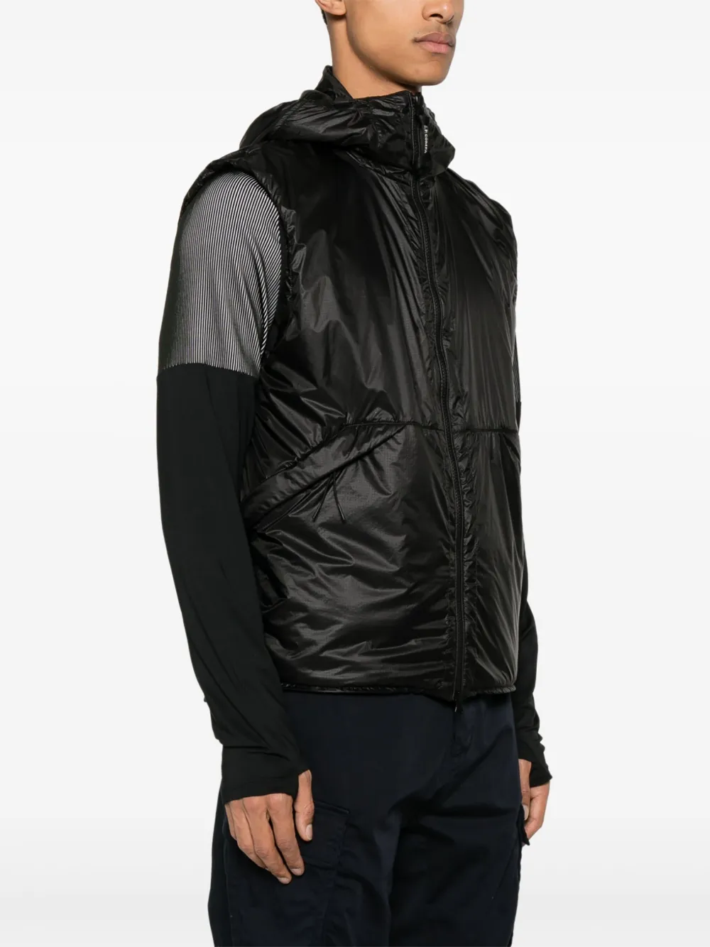 Shop C.p. Company Goggles-detail Gilet In Black