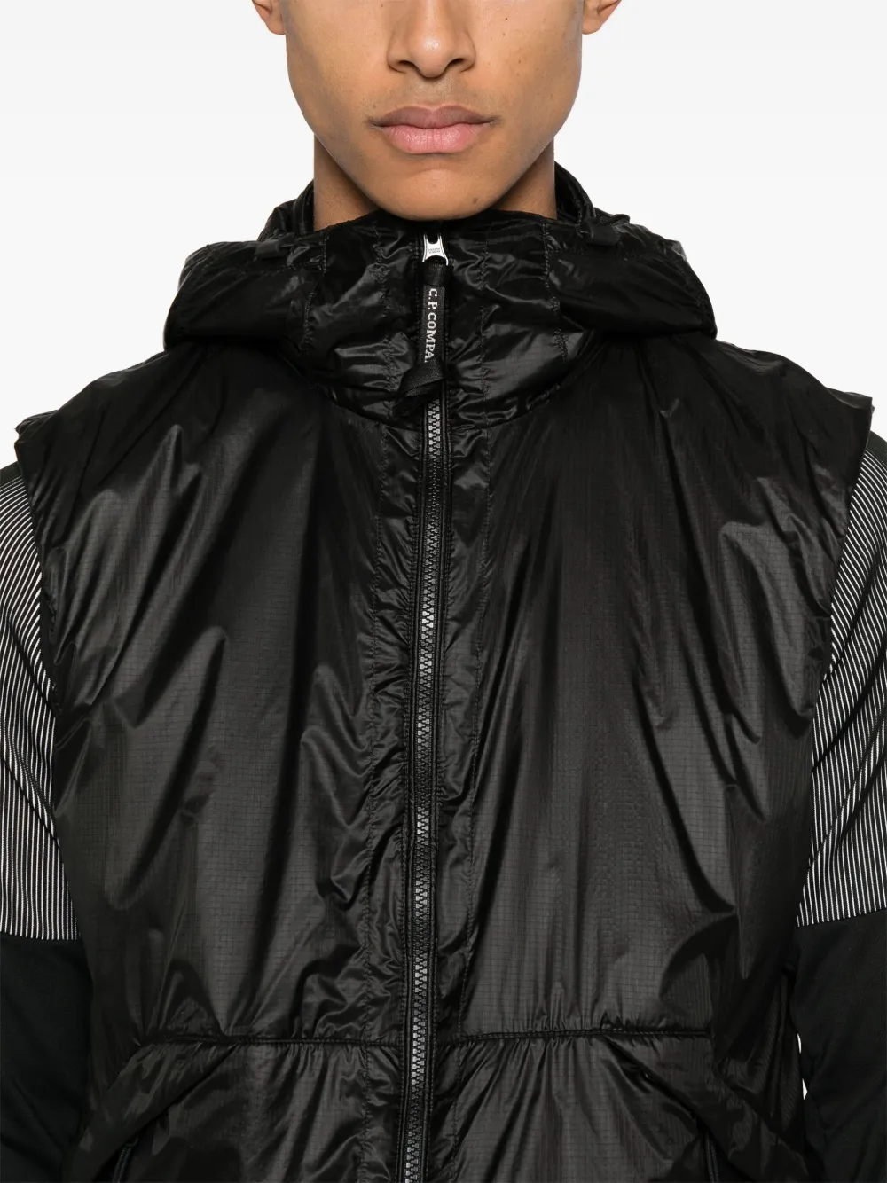 Shop C.p. Company Goggles-detail Gilet In Black