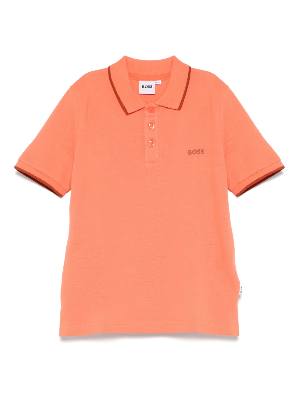 BOSS Kidswear Poloshirt met logoprint Oranje