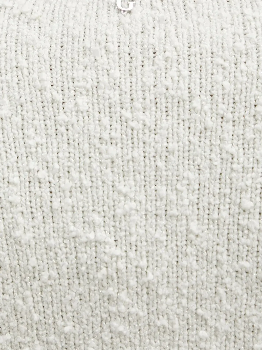 Guess Usa Embellished-buttons Knitted Cardigan In White