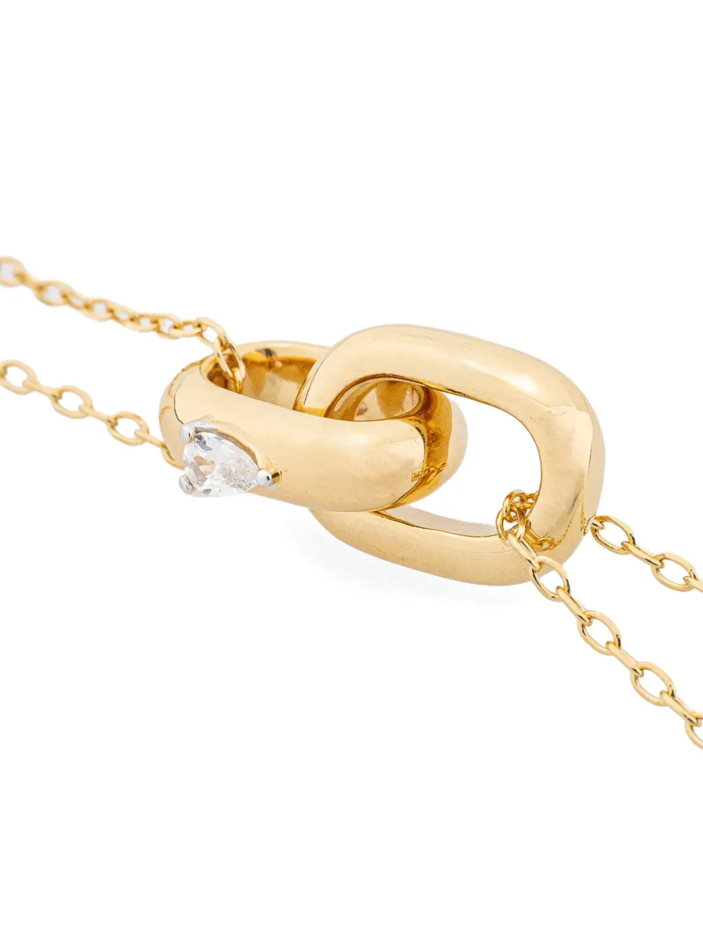 Guess Usa Logo Necklace In Gold