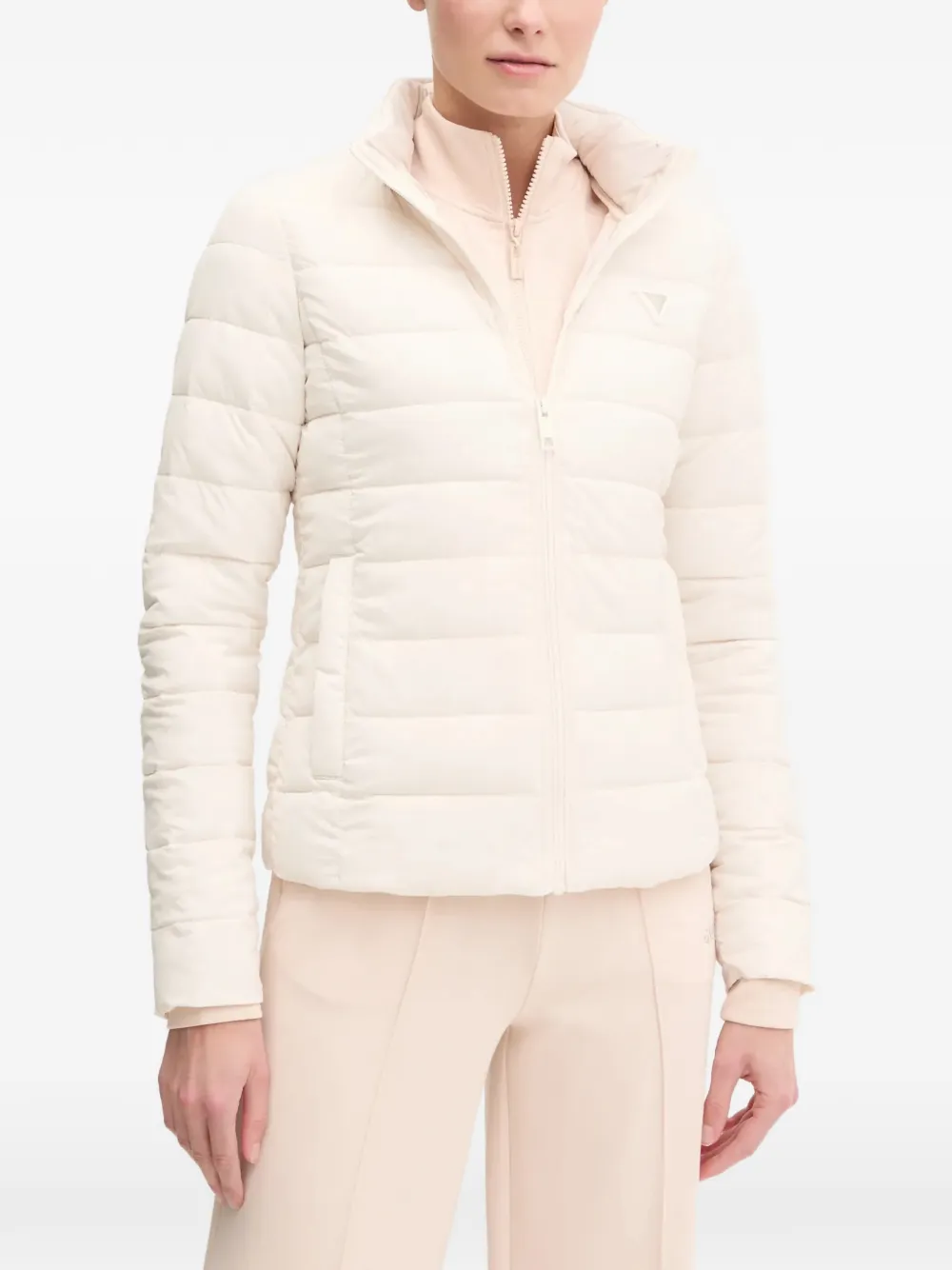 GUESS USA quilted hooded jacket - Nude