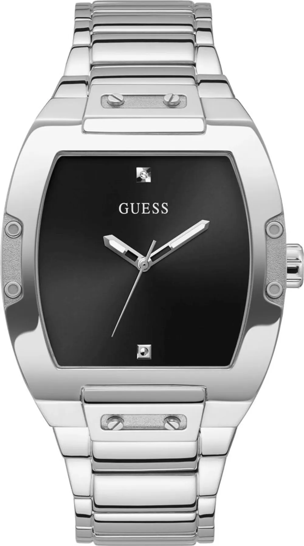 GUESS USA ステンレススチール 45mm 腕時計 - ブラック GUESS USA ステンレススチール 45mm 腕時計 - ブラック