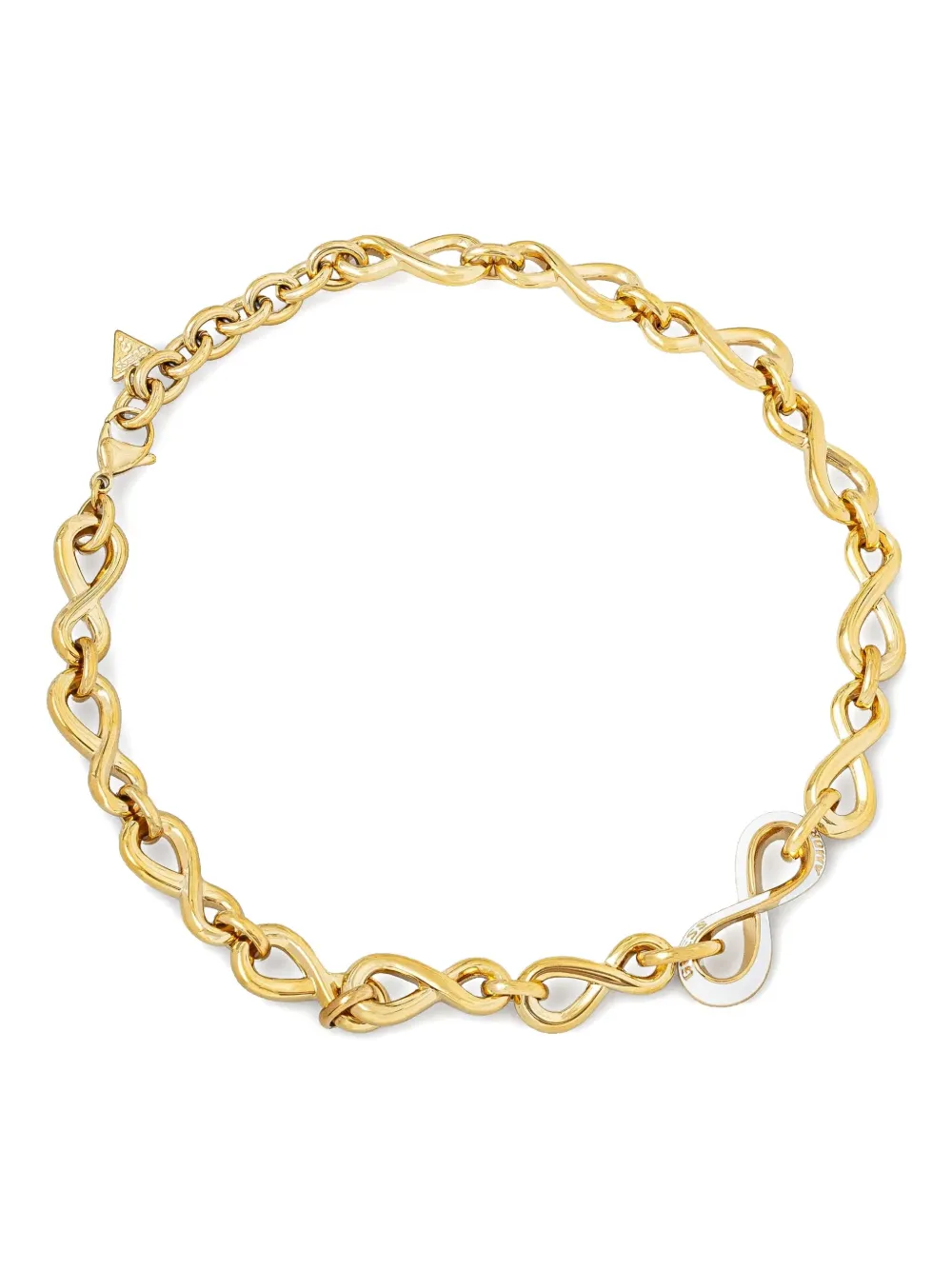 Guess Usa Logo Necklace In Gold