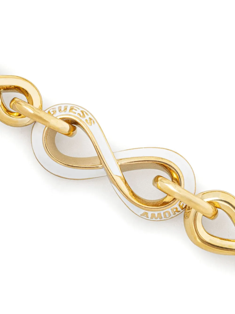 Guess Usa Logo Necklace In Gold