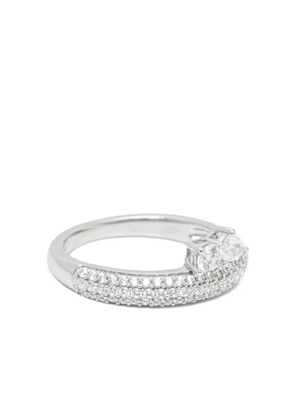 GUESS USA Ring verfraaid met edelstenen - Zilver