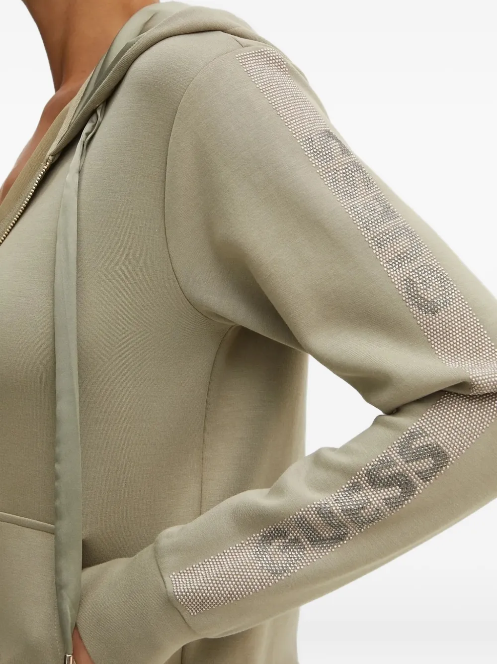 GUESS USA Hoodie verfraaid met stras Groen
