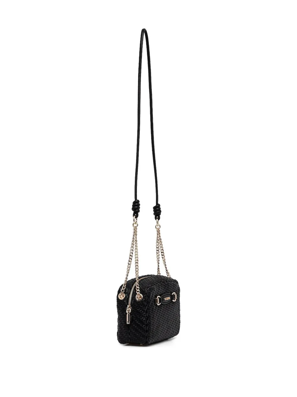 GUESS USA Francy geweven mini crossbodytas Zwart