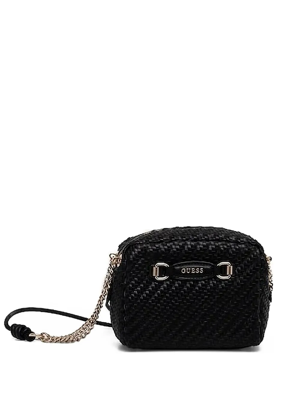 GUESS USA Francy geweven mini crossbodytas Zwart