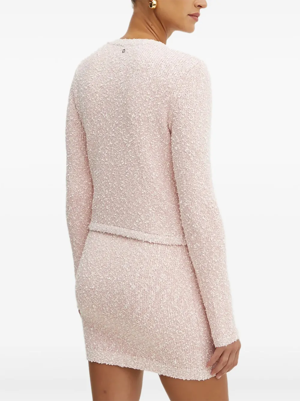 GUESS USA faux-pearl embellished bouclé cardigan | Cardigans | Image 2