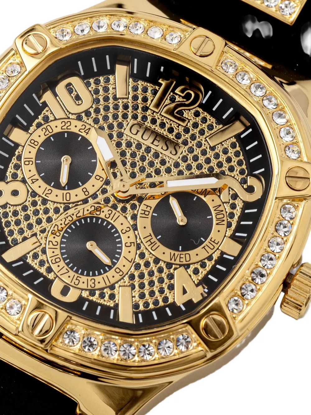GUESS USA Duke 46 mm - Zwart