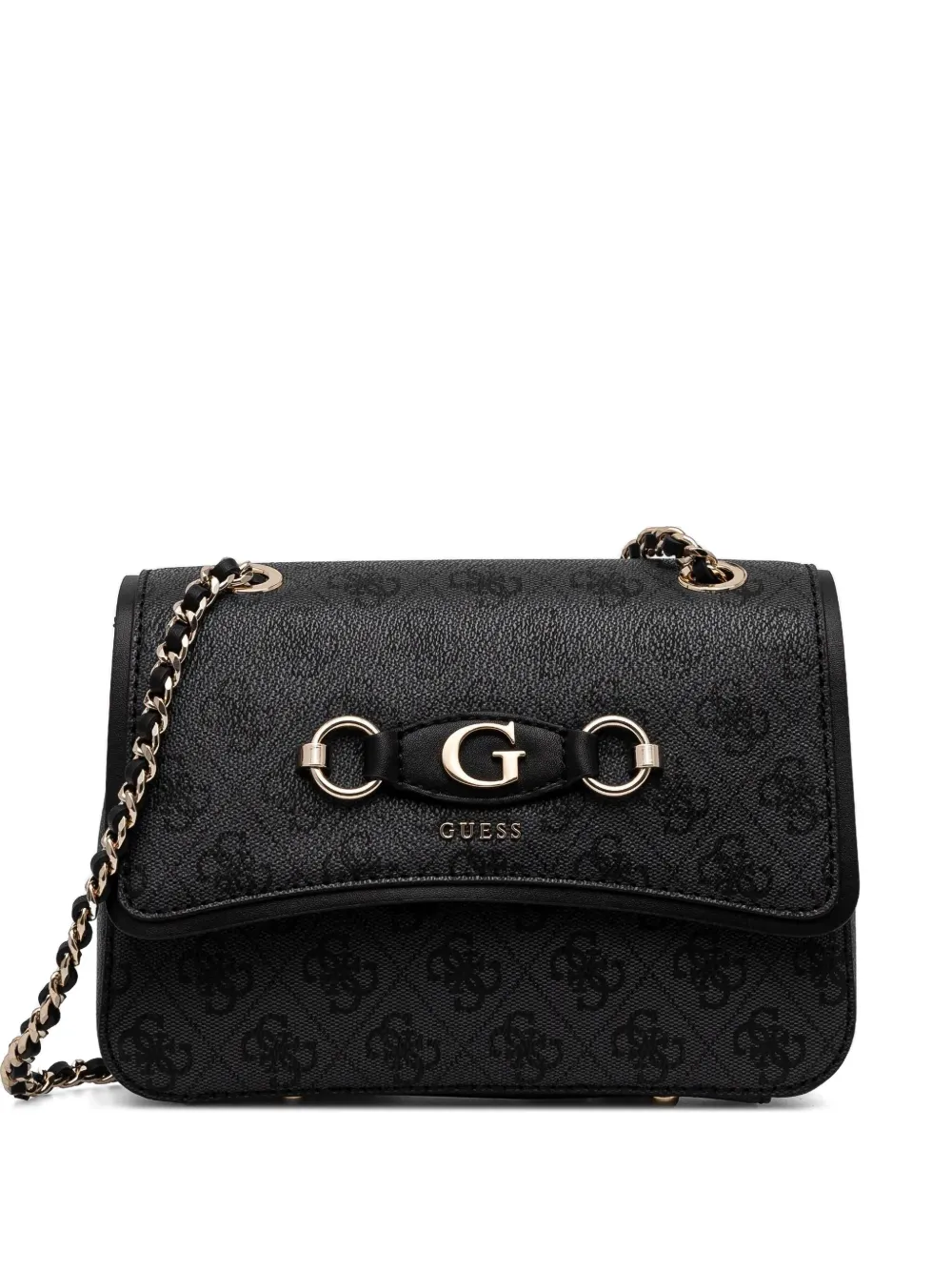GUESS USA Izzy 4G ショルダーバッグ - ブラック GUESS USA Izzy 4G ショルダーバッグ - ブラック