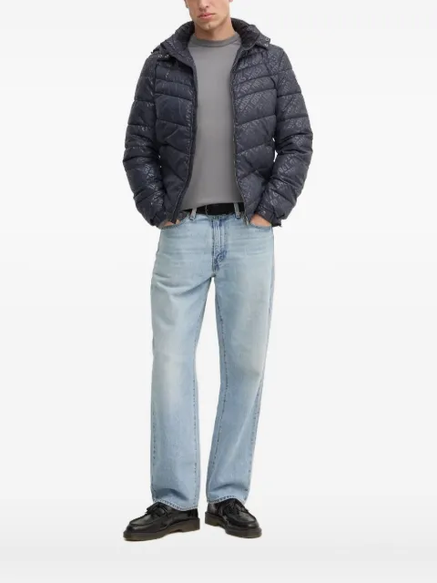 GUESS USA logo-print hooded jacket