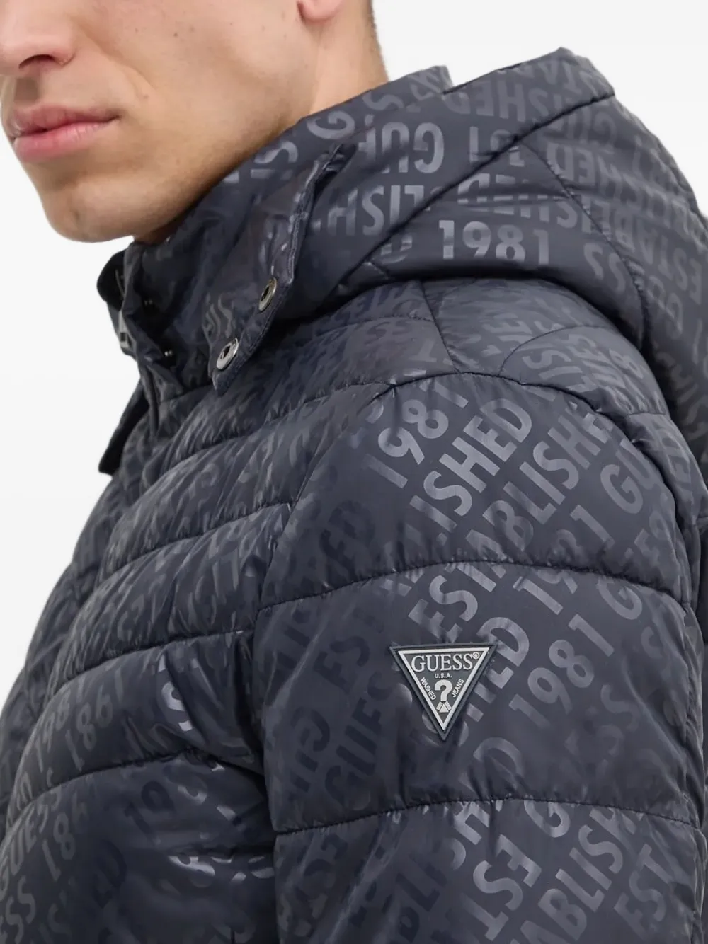 GUESS USA Jack met logoprint Blauw