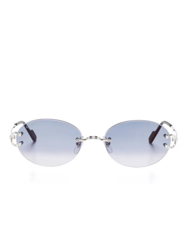 小物 Cartier rimless sunglasses 24FW Cartier rimless Large Panthere sunglasses fred glasses C