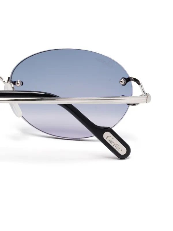 Cartier Eyewear リムレス サングラス | シルバートーン | FARFETCH JP