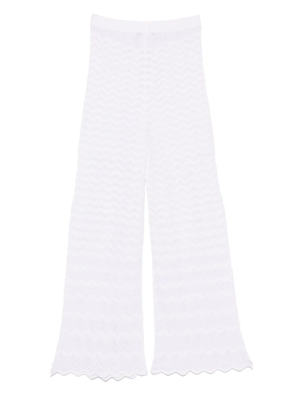 D.Exterior chevron-knit trousers - Wit