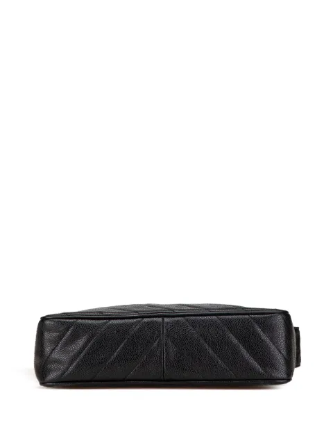 CHANEL Pre-Owned 1991-1994 CC Diagonal Quilted Caviar crossbody bag RFUEGESPFTDF8U0L - 3