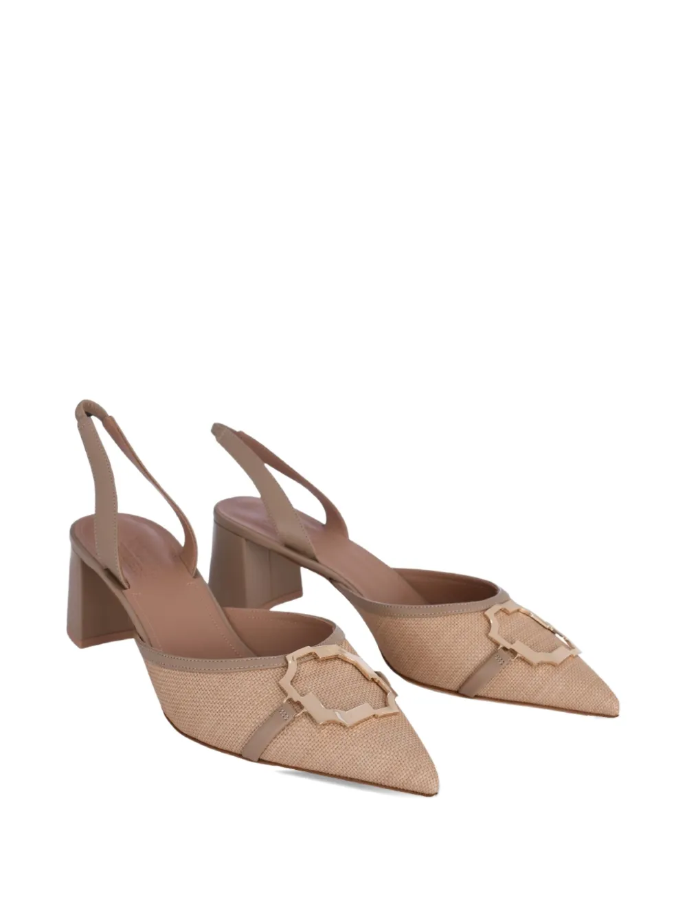 Malone Souliers Misha point-toe slingback pumps Beige