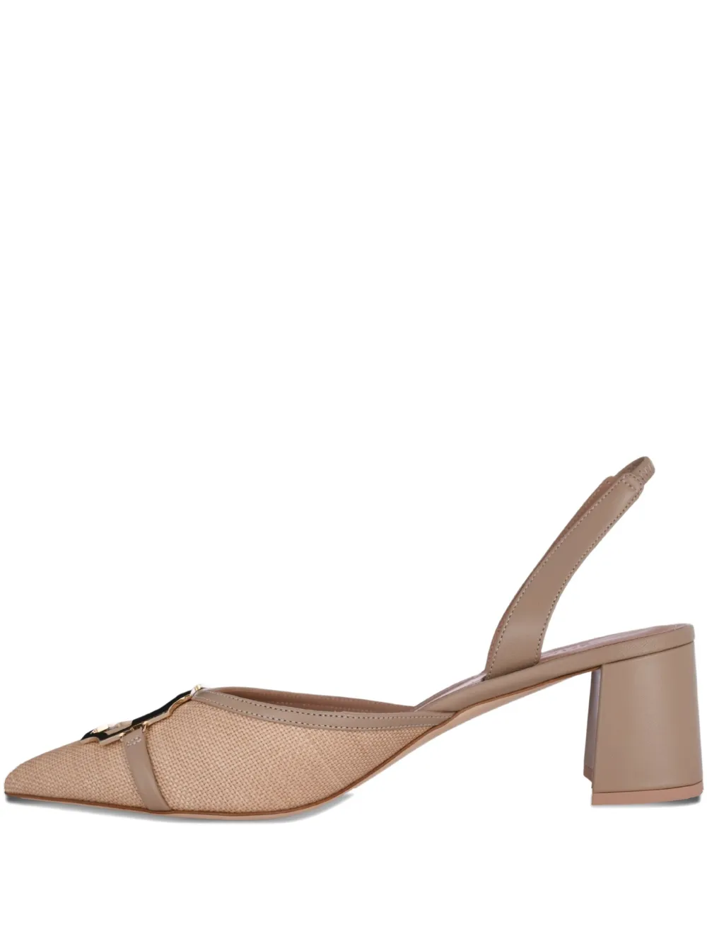 Malone Souliers Misha point-toe slingback pumps Beige
