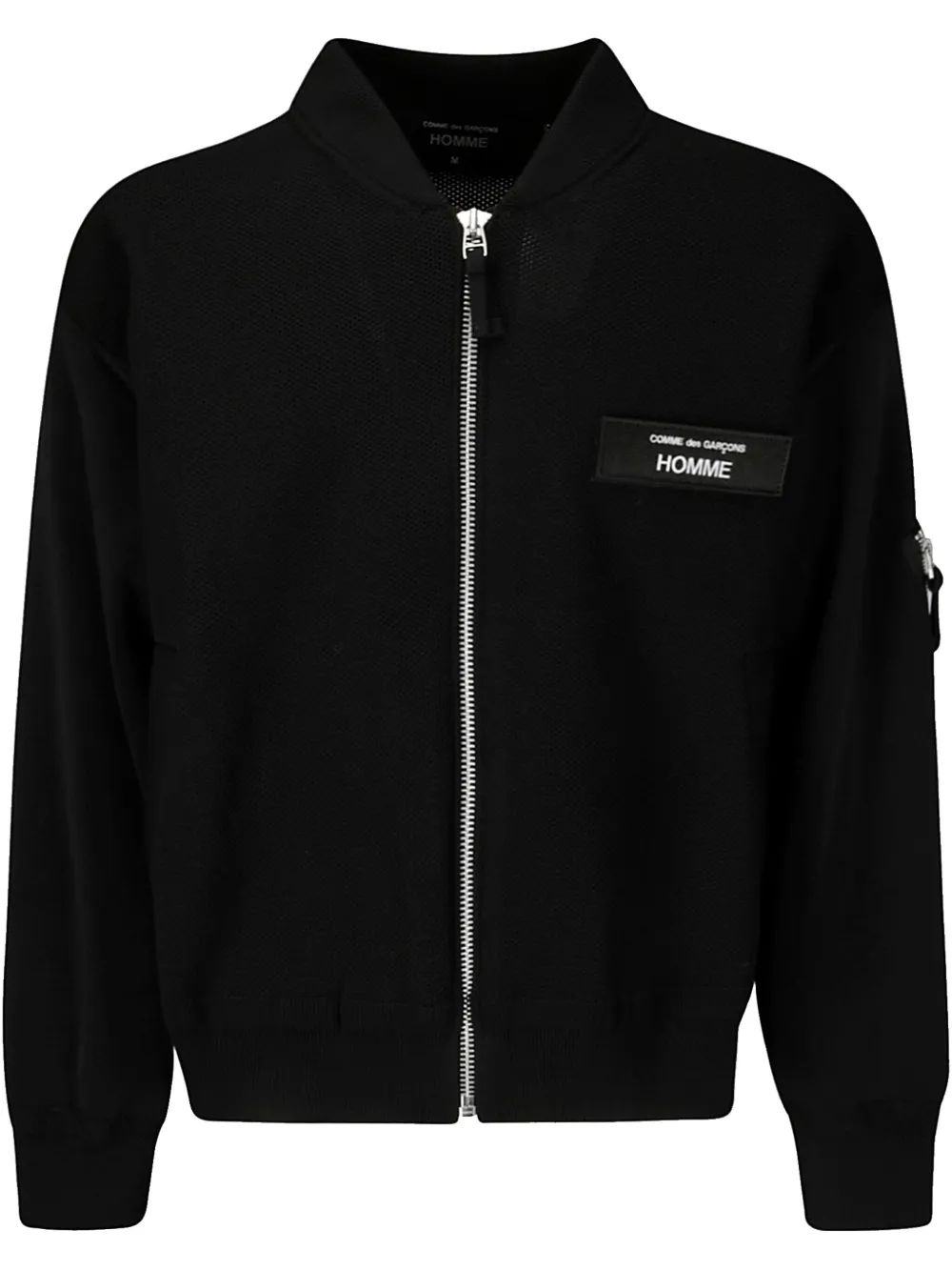 Comme des Garçons Homme logo-patch bomber jacket – Black Comme des Garçons Homme logo-patch bomber jacket – Black