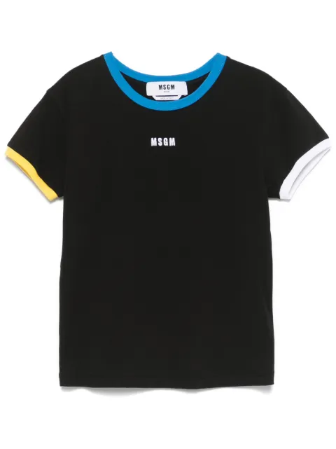 MSGM logo-embroidered T-shirt