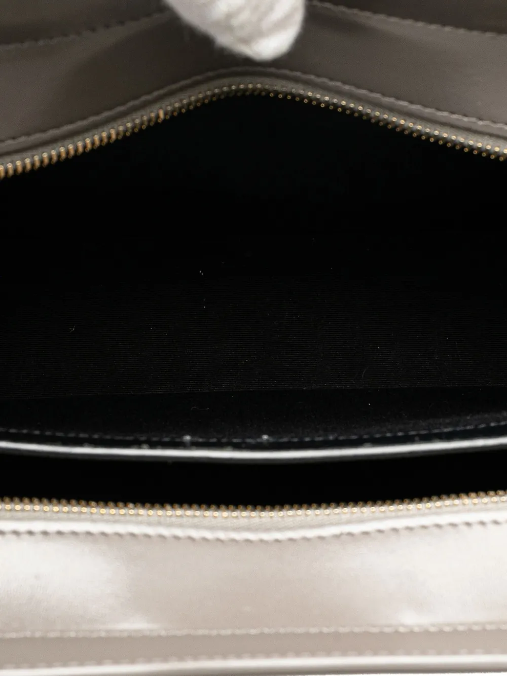 Pre-owned Saint Laurent 2019 Medium Leather Monogram Uptown Satchel In Grey