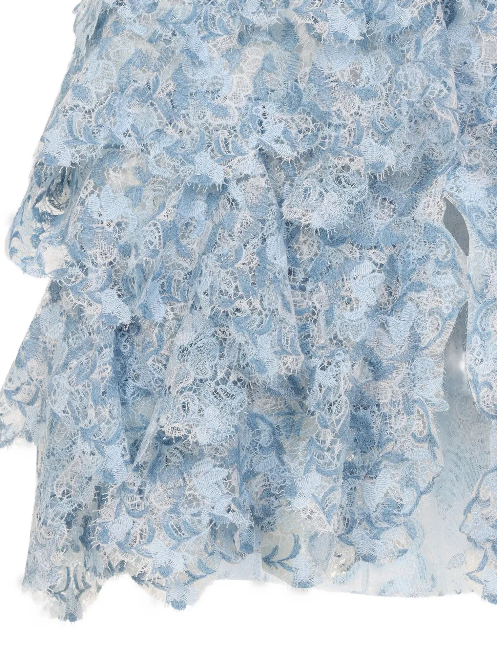 Ermanno Scervino Mini-jurk met kant Blauw