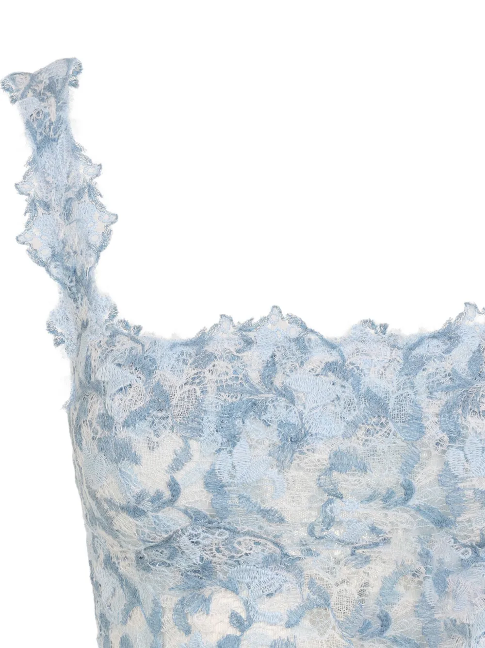 Ermanno Scervino Mini-jurk met kant Blauw