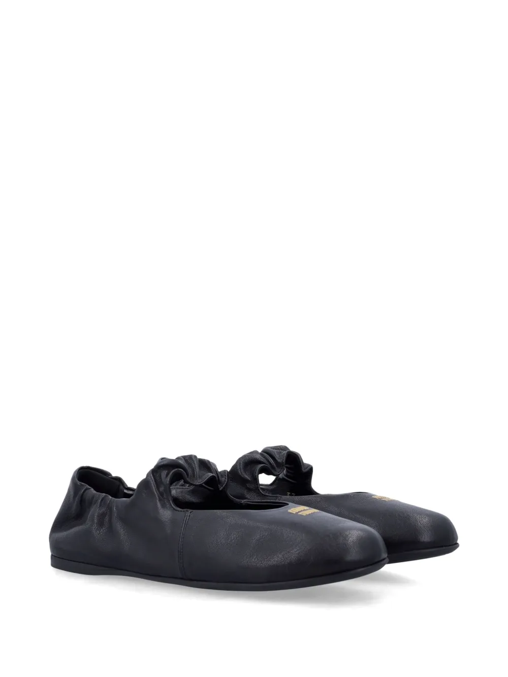 Miu Miu ruched ballet flats - Zwart