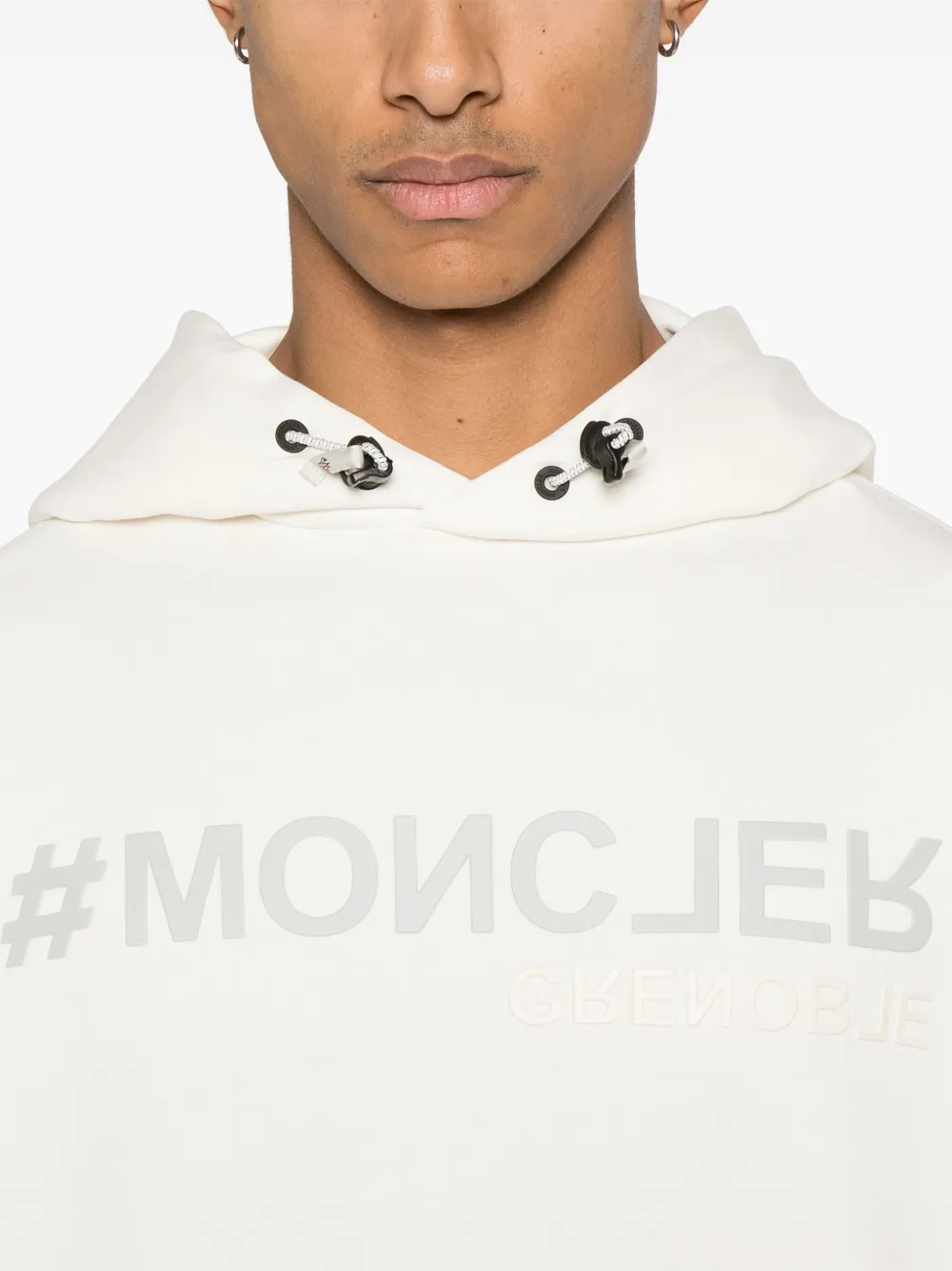 Moncler Grenoble Hoodie met logo Beige