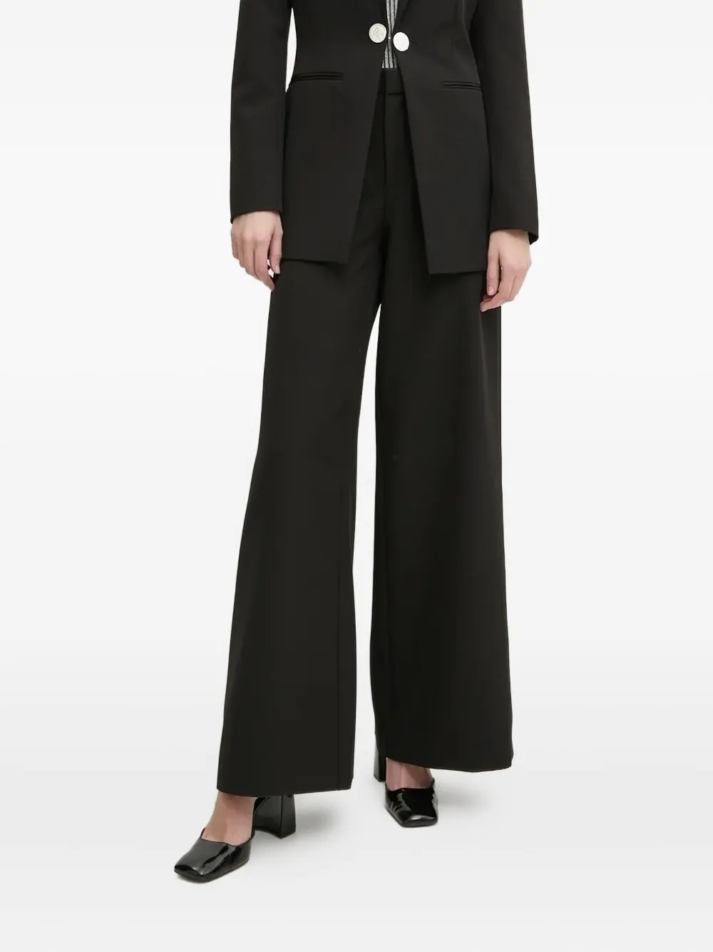 Moschino Stretch-design Pants In Black