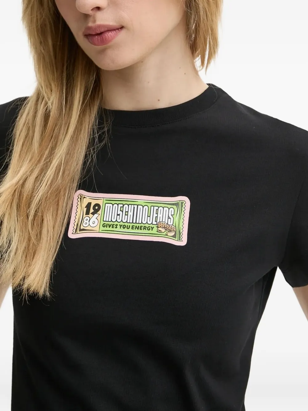 MOSCHINO JEANS T-shirt met grafische print Zwart
