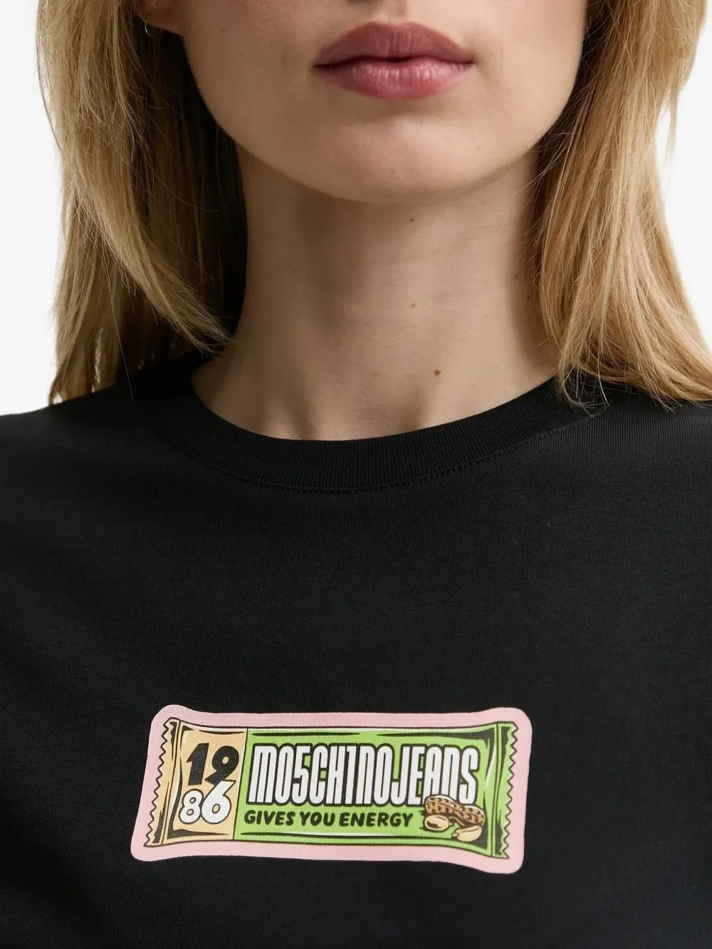 MOSCHINO JEANS T-shirt met grafische print Zwart