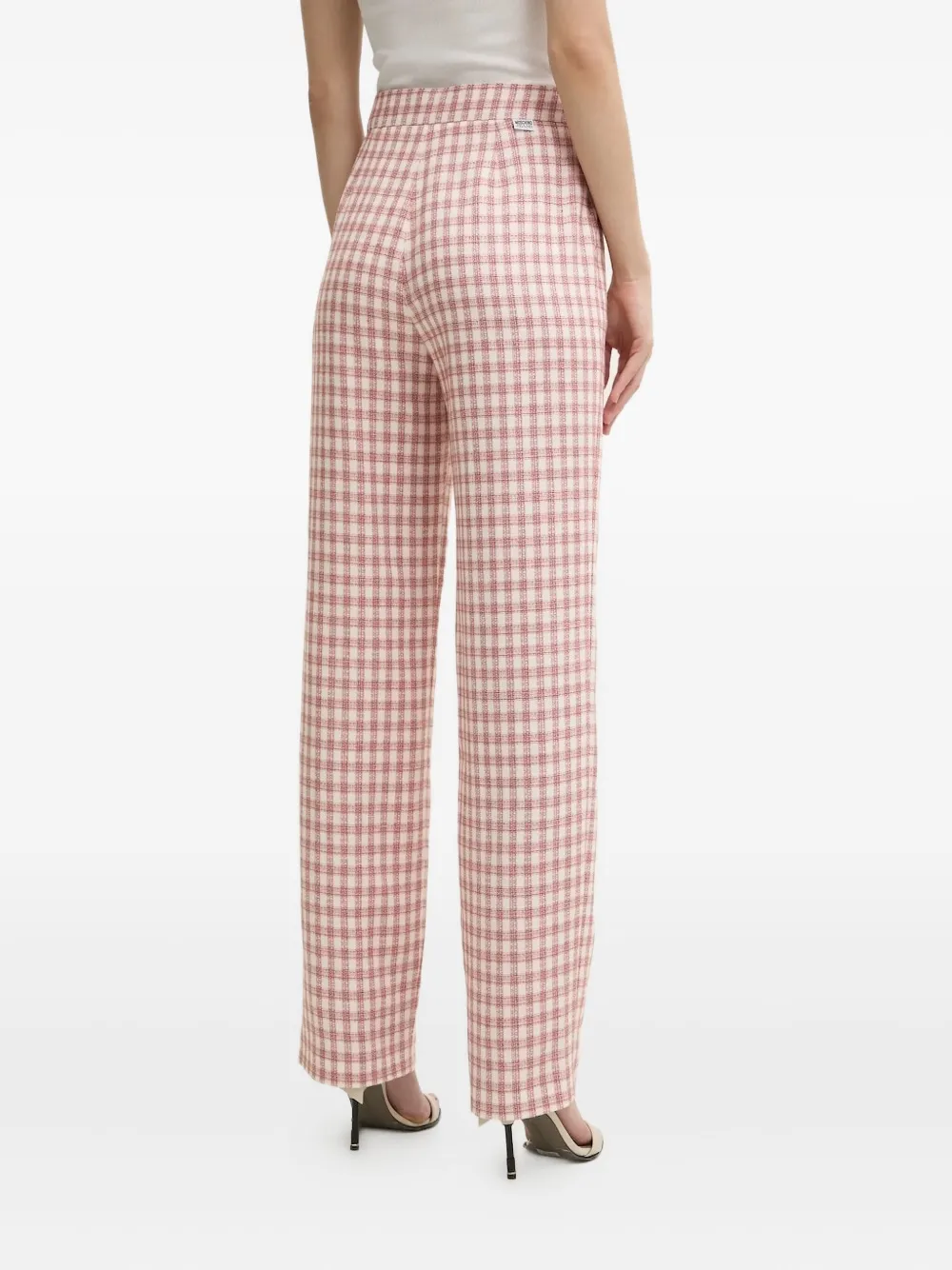 MOSCHINO JEANS gingham check pants - Rood