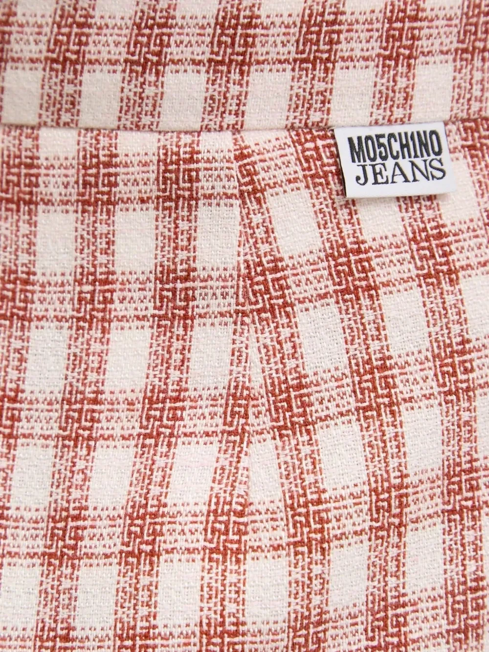 MOSCHINO JEANS Broek met gingham ruit Rood