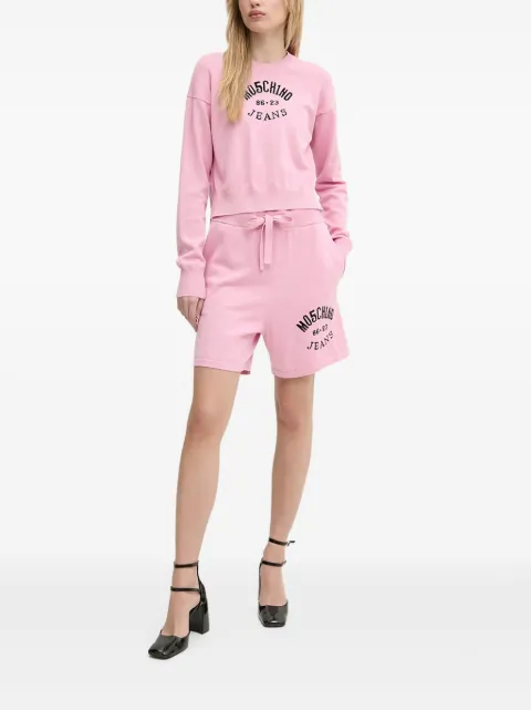 MOSCHINO JEANS logo-embroidered shorts