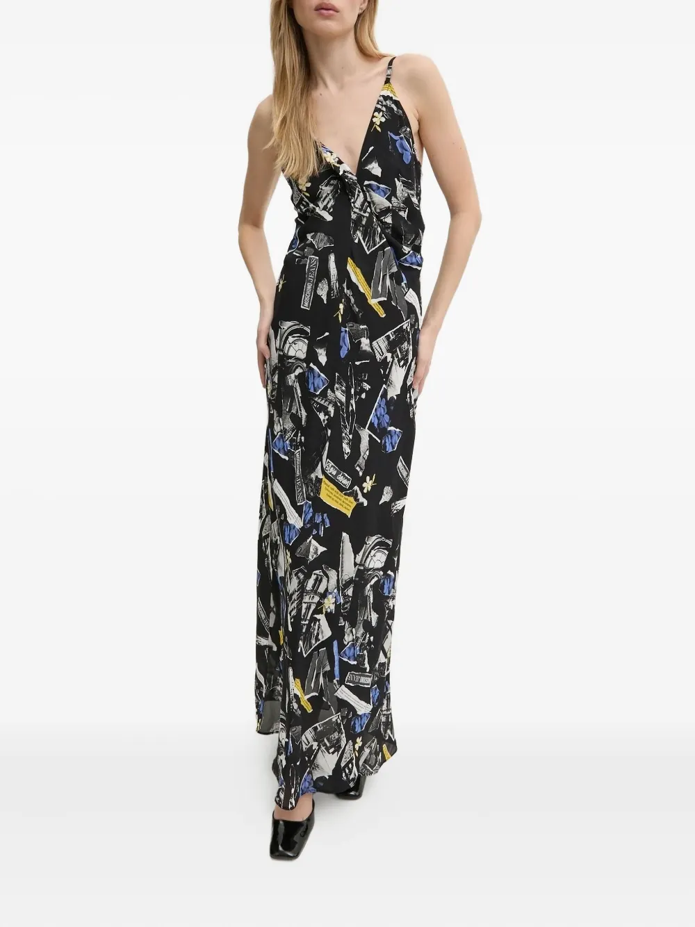 MOSCHINO JEANS Maxi-jurk met print Zwart