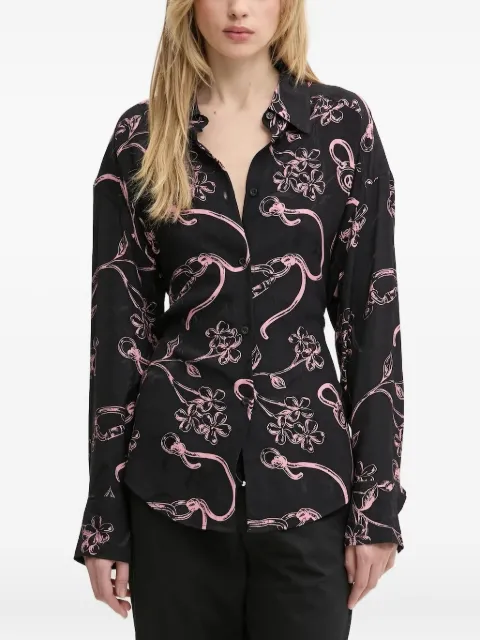 MOSCHINO JEANS floral-print shirt