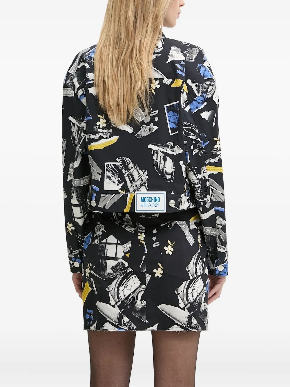 Moschino Cropped Jacket In Multi