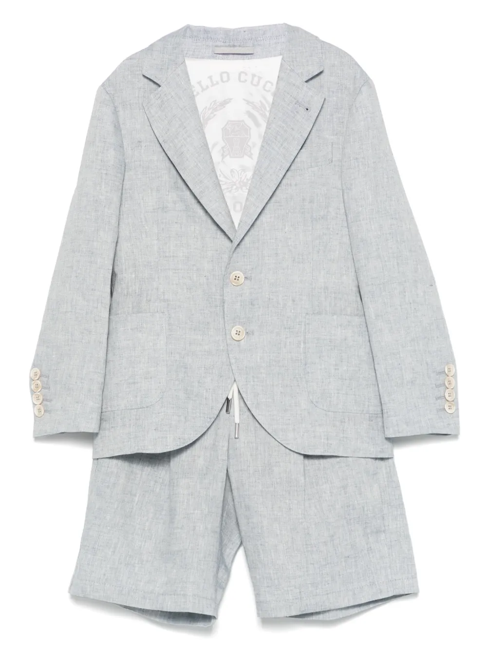 Brunello Cucinelli Kids Linnen pak Blauw