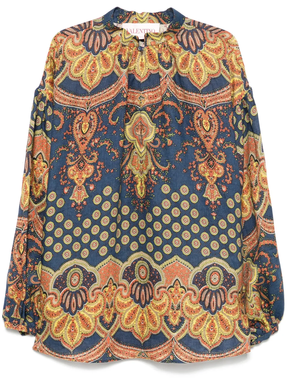 Valentino Garavani Lino Voyage Imaginaire linen shirt | Blue | Image 1
