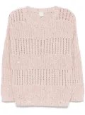 Eleventy sequin-embellished sweater - Pink